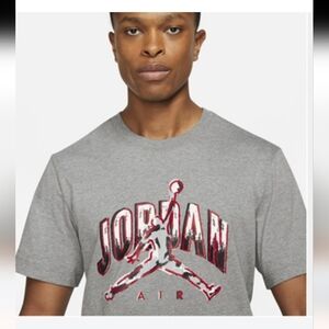 Jordan Jumpman Air Short Sleeve Tee with Classic Crew Neck In Gray Size XL